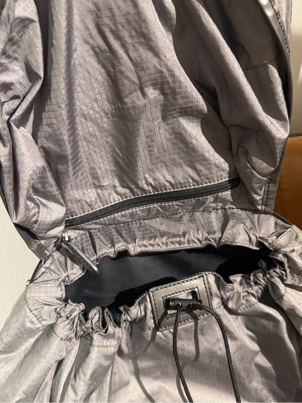 Zegna Gray Men's Utility Backpack with carbon  Front Pocket